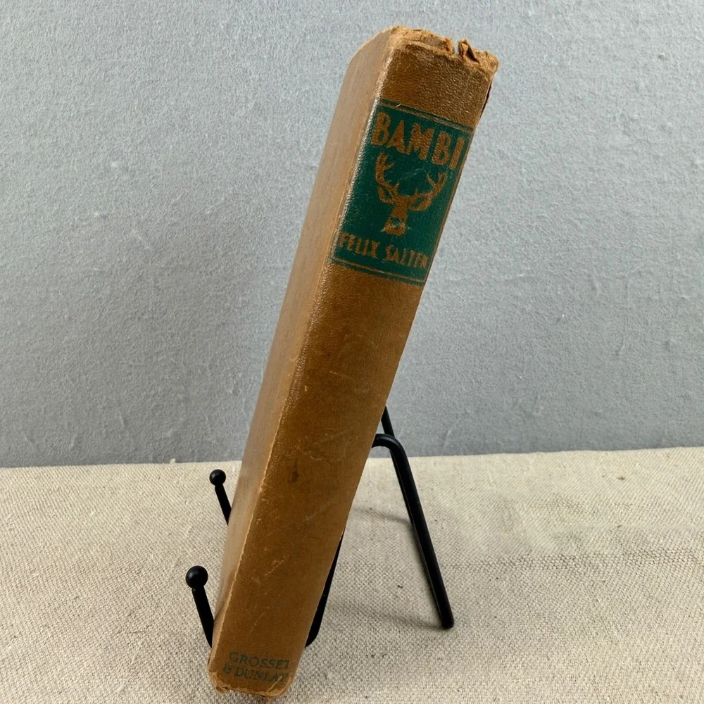 Vintage‎ Bambi Felix Salten 1929 Grosset & Dunlap Hardcover Wartime Edition